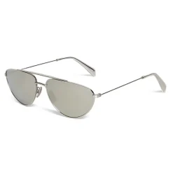Céline - Butterfly Sunglasses in Metal 04 - Silver - Sunglasses - Céline Eyewear - Avvenice
