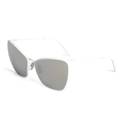 Céline - Butterfly Sunglasses in Metal - White Silver - Sunglasses - Céline Eyewear - Avvenice