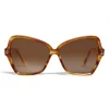 Céline - Butterfly Sunglasses in Acetate - Striped Havana - Sunglasses - Céline Eyewear - Avvenice