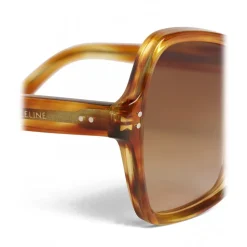 Céline - Butterfly Sunglasses in Acetate - Striped Havana - Sunglasses - Céline Eyewear - Avvenice