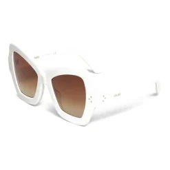 Céline - Butterfly Sunglasses in Acetate - Optic White - Sunglasses - Céline Eyewear - Avvenice