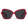 Céline - Butterfly Sunglasses in Acetate and Crystals - Red - Sunglasses - Céline Eyewear - Avvenice