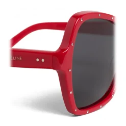 Céline - Butterfly Sunglasses in Acetate and Crystals - Red - Sunglasses - Céline Eyewear - Avvenice