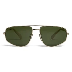 Céline - Butterfly Sunglasses in Metal 05 - Gold Green - Sunglasses - Céline Eyewear - Avvenice