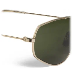 Céline - Butterfly Sunglasses in Metal 05 - Gold Green - Sunglasses - Céline Eyewear - Avvenice