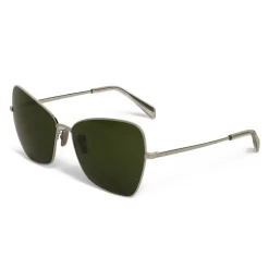 Céline - Butterfly Sunglasses in Metal - Silver Green - Sunglasses - Céline Eyewear - Avvenice