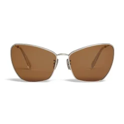 Céline - Butterfly Sunglasses in Metal - Silver - Sunglasses - Céline Eyewear - Avvenice