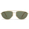 Céline - Butterfly Sunglasses in Metal 04 - Gold Green - Sunglasses - Céline Eyewear - Avvenice