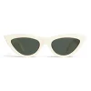 Céline - Cat Eye Sunglasses in Acetate - White - Sunglasses - Céline Eyewear - Chiara Ferragni Official - Avvenice