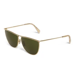 Céline - Cat Eye Sunglasses in Metal 08 X Andy - Gold Green - Sunglasses - Céline Eyewear - Avvenice