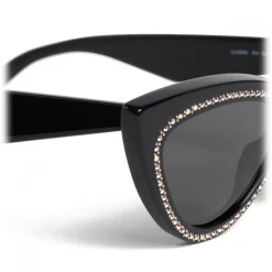 Céline - Cat Eye Sunglasses in Acetate with Crystals and Metal - Black - Sunglasses - Céline Eyewear - Avvenice
