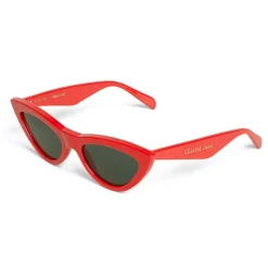 Céline - Cat Eye Sunglasses in Acetate - Red - Sunglasses - Céline Eyewear - Avvenice
