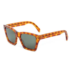 Céline - Cat Eye Sunglasses in Acetate with Crystals - Striped Havana - Sunglasses - Céline Eyewear - Avvenice