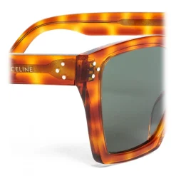 Céline - Cat Eye Sunglasses in Acetate with Crystals - Striped Havana - Sunglasses - Céline Eyewear - Avvenice