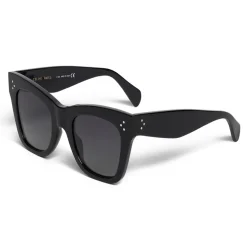 Céline - Cat Eye Sunglasses in Acetate with Polarized Lenses - Black - Sunglasses - Céline Eyewear - Avvenice