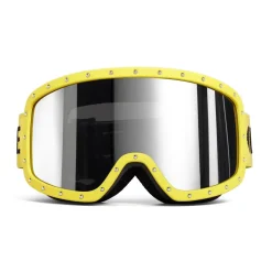 Céline - Celine Ski Mask in Plastic with Metal Studs & Mirror Lenses - Neon Yellow - Sunglasses - Céline Eyewear - Avvenice