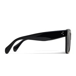 Céline - Classic Cat Eye Sunglasses in Acetate with Crystals - Black - Sunglasses - Céline Eyewear - Avvenice