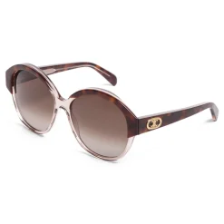 Céline - Maillon Triomphe 01 Sunglasses in Acetate - Havana Transparent Grey - Sunglasses - Céline Eyewear - Avvenice