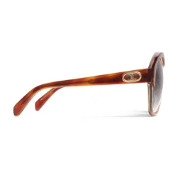 Céline - Maillon Triomphe 01 Sunglasses in Acetate - Havana Transparent Yellow - Sunglasses - Céline Eyewear - Avvenice