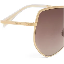 Céline - Metal Frame 13 Sunglasses in Metal - Gold Gradient Brown - Sunglasses - Céline Eyewear - Avvenice