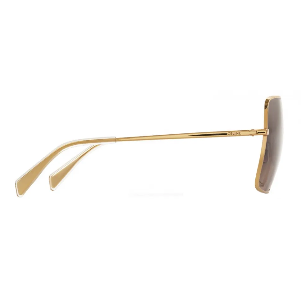 Céline - Metal Frame 09 Sunglasses in Metal - Gold Gradient Grey - Sunglasses - Céline Eyewear - Avvenice