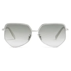 Céline - Metal Frame 13 Sunglasses in Metal - Silver Gradient Blue - Sunglasses - Céline Eyewear - Avvenice