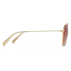 Céline - Metal Frame 01 Sunglasses with Glitter Lenses - Gold Red - Sunglasses - Céline Eyewear - Avvenice