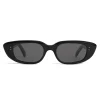 Céline - Oval Cay-Eye Sunglasses in Acetate - Black - Sunglasses - Céline Eyewear - Avvenice