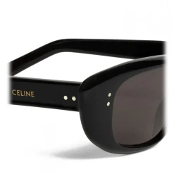 Céline - Oval Cay-Eye Sunglasses in Acetate - Black - Sunglasses - Céline Eyewear - Avvenice