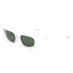 Céline - Oval Cay-Eye Sunglasses in Acetate - White - Sunglasses - Céline Eyewear - Avvenice