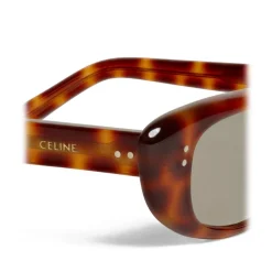 Céline - Oval Cay-Eye Sunglasses in Acetate - Leopard Havana - Sunglasses - Céline Eyewear - Avvenice