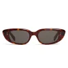 Céline - Oval Cay-Eye Sunglasses in Acetate - Red Havana - Sunglasses - Céline Eyewear - Avvenice