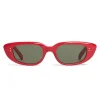 Céline - Oval Cay-Eye Sunglasses in Acetate - Red - Sunglasses - Céline Eyewear - Avvenice