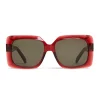 Céline - Oversize Sunglasses in Acetate - Transparent Merlot - Sunglasses - Céline Eyewear - Avvenice
