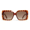 Céline - Oversize Sunglasses in Acetate - Leopard Havana - Sunglasses - Céline Eyewear - Avvenice