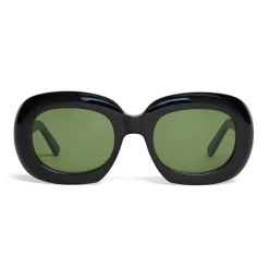 Céline - Oversized Oval Sunglasses in Acetate - Black - Sunglasses - Céline Eyewear - Avvenice