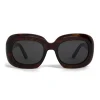 Céline - Oversized Oval Sunglasses in Acetate - Red Havana - Sunglasses - Céline Eyewear - Avvenice