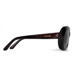 Céline - Oversized Oval Sunglasses in Acetate - Red Havana - Sunglasses - Céline Eyewear - Avvenice