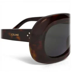 Céline - Oversized Oval Sunglasses in Acetate - Red Havana - Sunglasses - Céline Eyewear - Avvenice
