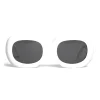 Céline - Oversized Oval Sunglasses in Acetate - White - Sunglasses - Céline Eyewear - Avvenice