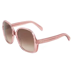 Céline - Oversized S158 Sunglasses in Acetate - Transparent Rose - Sunglasses - Céline Eyewear - Avvenice