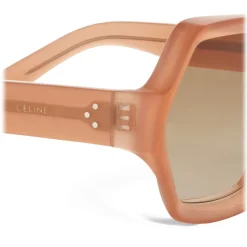 Céline - Oversized Sunglasses in Acetate - Milky Antique Pink - Sunglasses - Céline Eyewear - Avvenice