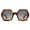 Céline - Oversized Sunglasses in Acetate with Polarized Lenses - Blonde Havana - Sunglasses - Céline Eyewear - Avvenice