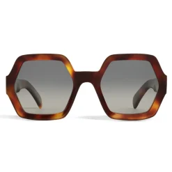 Céline - Oversized Sunglasses in Acetate with Polarized Lenses - Blonde Havana - Sunglasses - Céline Eyewear - Avvenice