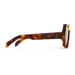 Céline - Oversized Sunglasses in Acetate with Polarized Lenses - Blonde Havana - Sunglasses - Céline Eyewear - Avvenice