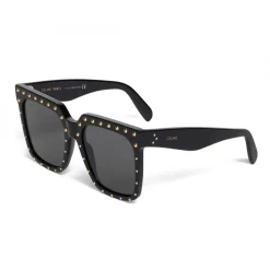 Céline - Oversized Sunglasses in Acetate - Black Gold - Sunglasses - Céline Eyewear - Avvenice
