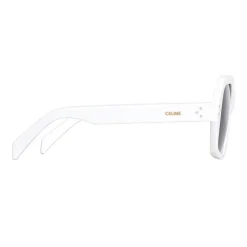 Céline - Oversized Sunglasses in Acetate - White - Sunglasses - Céline Eyewear - Avvenice