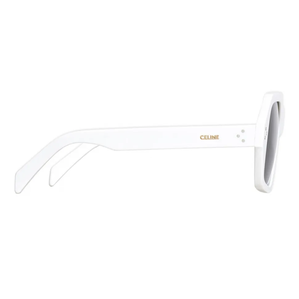 Céline - Oversized Sunglasses in Acetate - White - Sunglasses - Céline Eyewear - Avvenice
