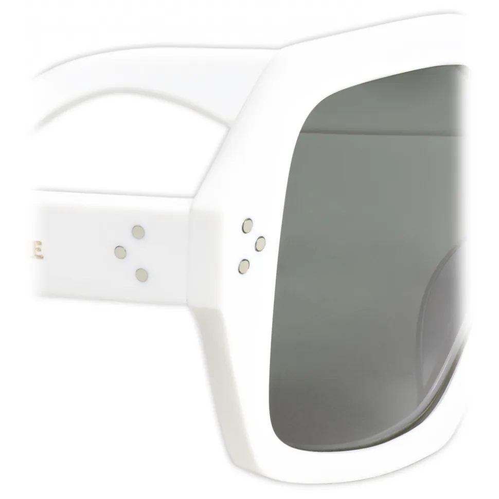 Céline - Oversized Sunglasses in Acetate - White - Sunglasses - Céline Eyewear - Avvenice