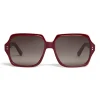 Céline - Oversized Sunglasses in Acetate - Milky Burgundy - Sunglasses - Céline Eyewear - Avvenice